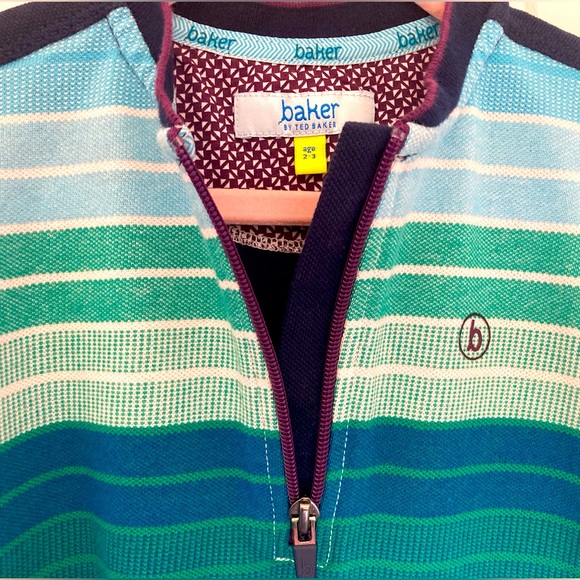 Ted Baker striped half-zip shirt, 2-3 years - Picture 4 of 12